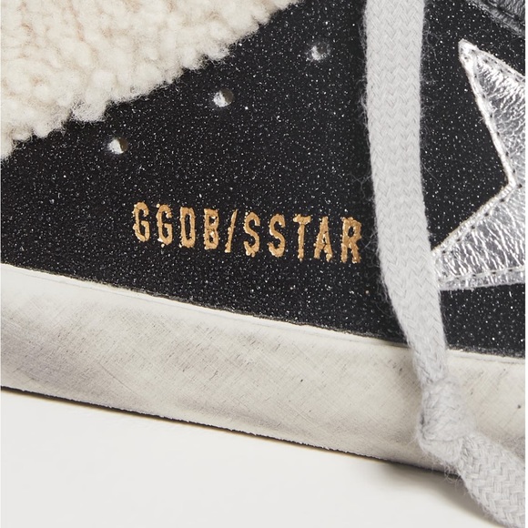 Golden Goose Superstar Sabot Sneaker Shearling Lined Black Silver Beige size 36 - Picture 5 of 16
